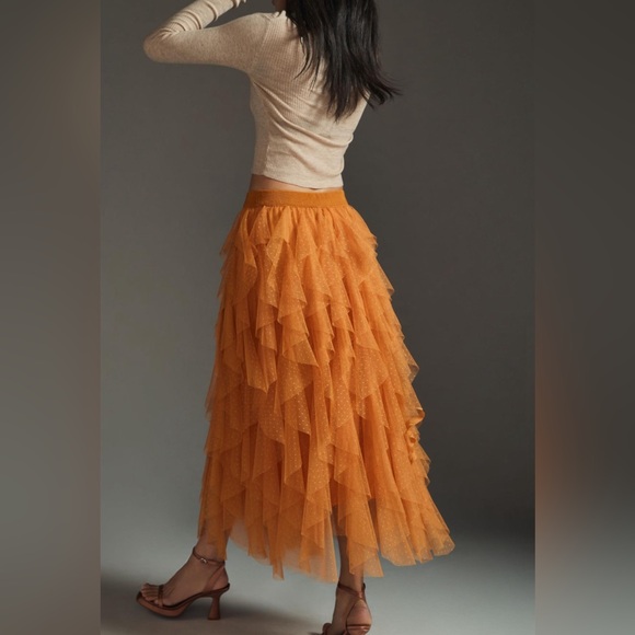 The Cheri Ruffled Tulle Skirt by Anthropologie - Picture 2 of 3